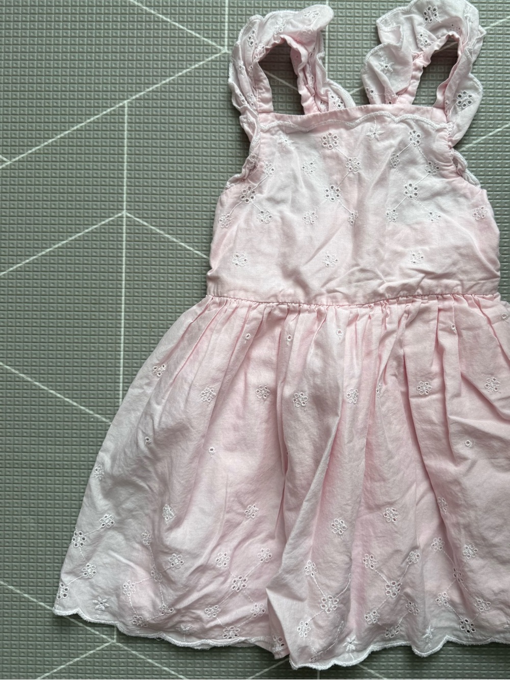 Cat & Jack|Baby girl/toddler summer dress,Light Pink Pastel Eyelet Sundress•••4T